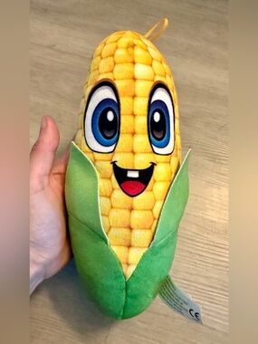 Small EAR of CORN Plush Happy Corn On The Cob Plushie Gag Gift Funny Cute